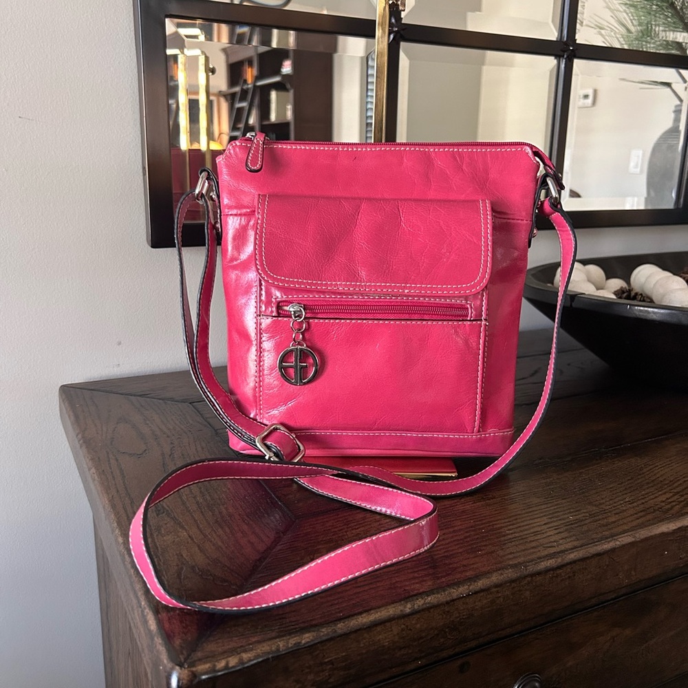 Gianni Bernini leather crossbody bag
